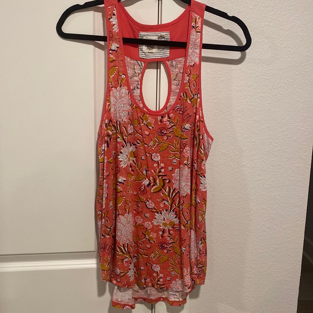 Pink tank from Anthropologie. Medium